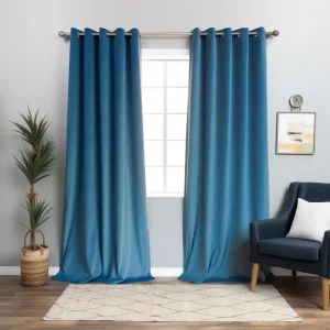 Plišane draperije plave