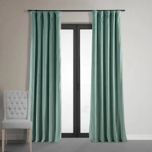 Plišane draperije mint zelene